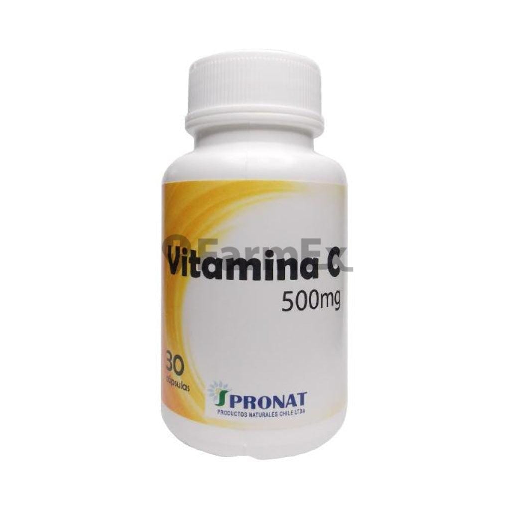 Vitamina C 500 mg x 30 cápsulas Farmex-BanMedica-Persistente 