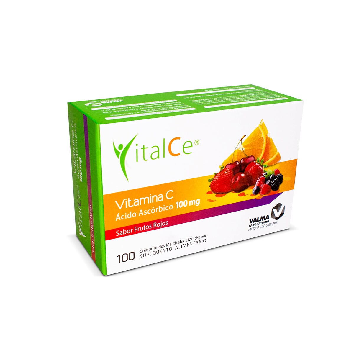 Vitamina C 500mg sabor frutos rojos X 32 comprimidos masticables VALMA 
