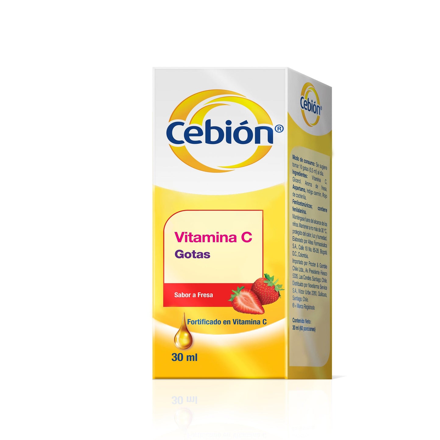 Vitamina C Cebión Gotas, sabor a Fresa x 30 ml P&G 