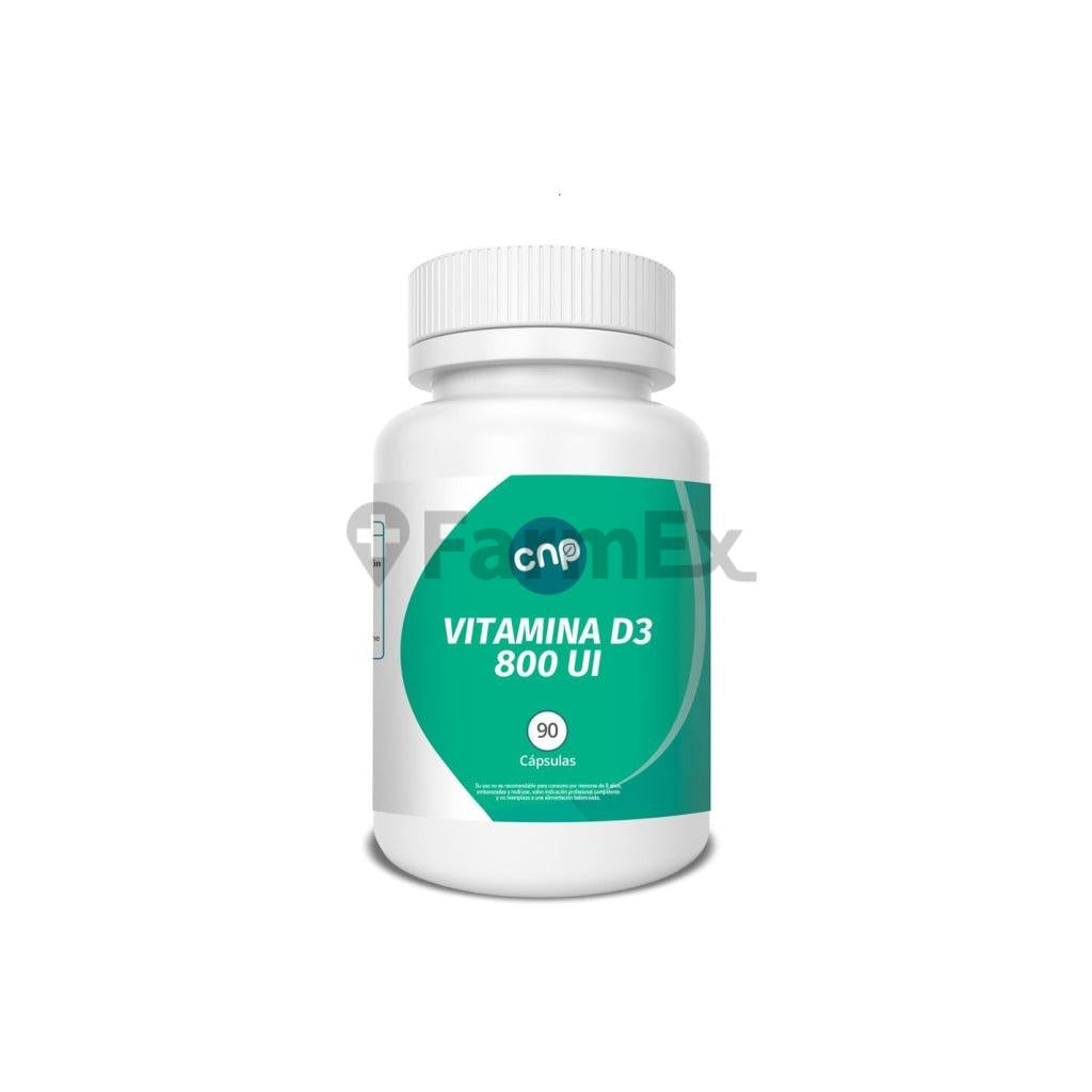Vitamina D3 800 UI x 90 cápsulas.