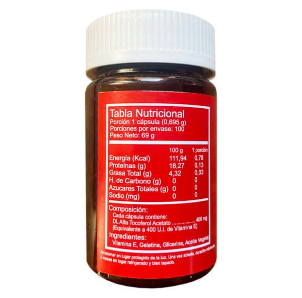 VITAMINA E 400 UI x 100 CÁPSULAS GREEN MEDICAL 