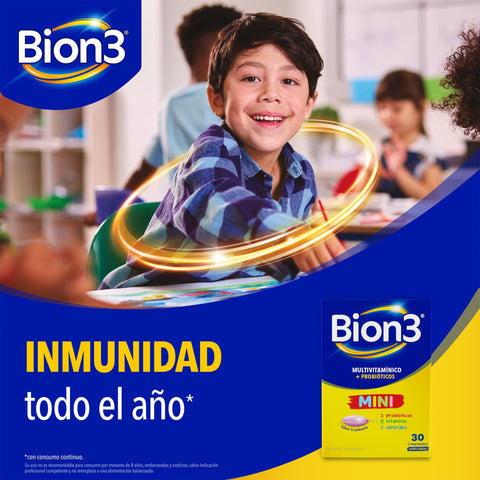Bion3 Mini 30 Comprimido Vitaminas Masticables
