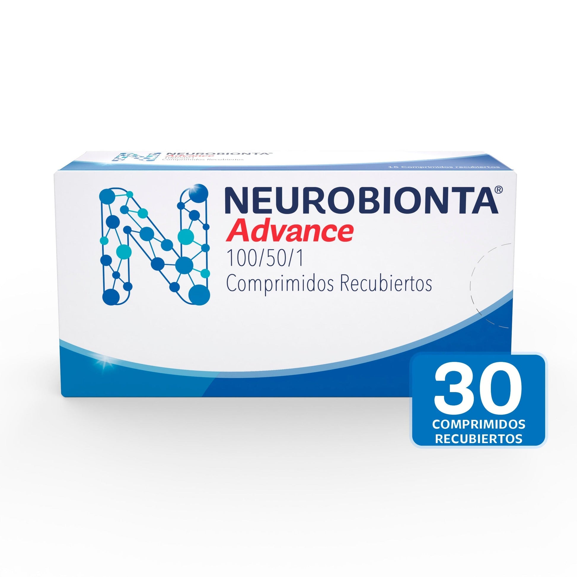 Vitaminas del Complejo B Neurobionta Advance 30 comprimidos recubiertos. Farmex-Yapp-Programa-Boleta 