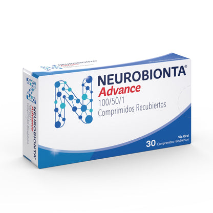 Vitaminas del Complejo B Neurobionta Advance 30 Tabletas. Farmex-Fonasa 