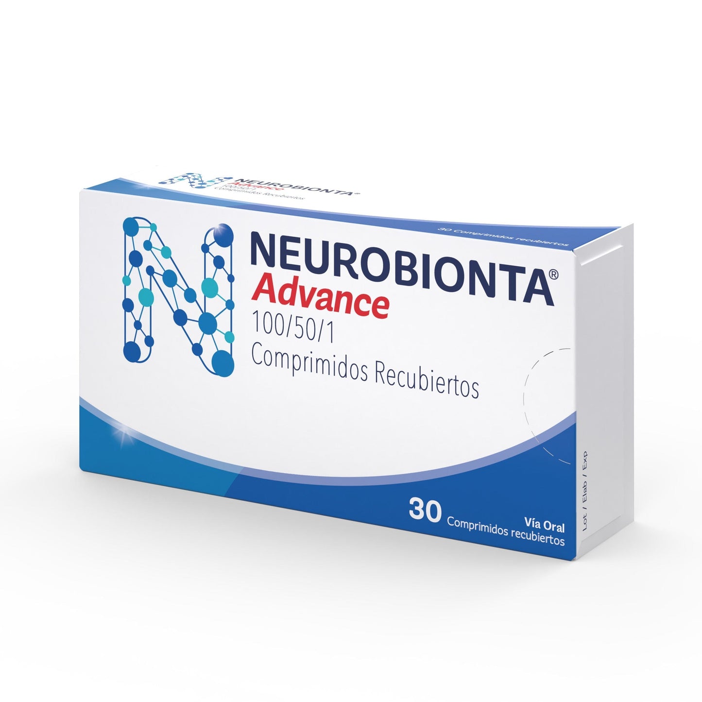 Vitaminas del Complejo B Neurobionta Advance 30 Tabletas Farmex-Pluxee-Persistente 