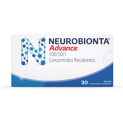 Vitaminas del Complejo B Neurobionta Advance 30 Tabletas Farmex-Pluxee-Persistente 