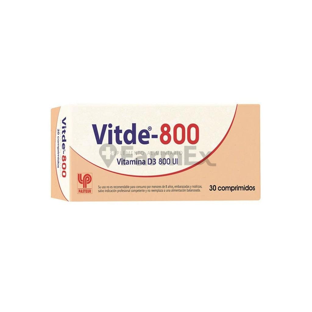 Vitde 800 mg x 30 comprimidos. Farmex-Yapp-Programa-Boleta 
