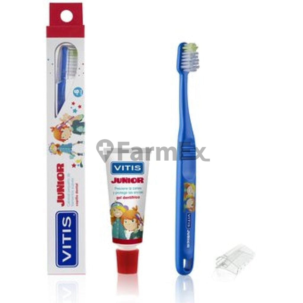 Vitis Cepillo Dental Junior + Gel Dentifrico x 15 ml. Farmex-Fonasa 