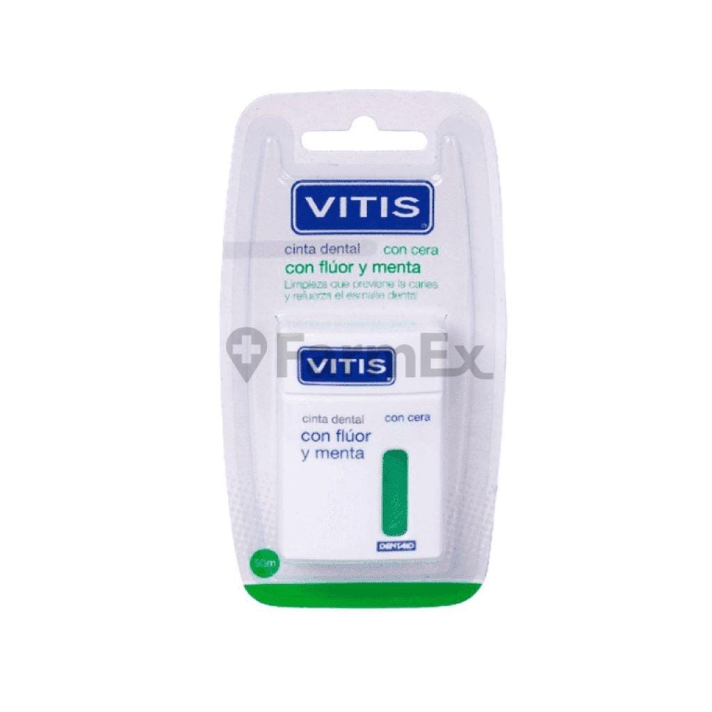 Vitis cinta dental "con flúor y menta" x 50 m Farmex-Fonasa-Persistente 