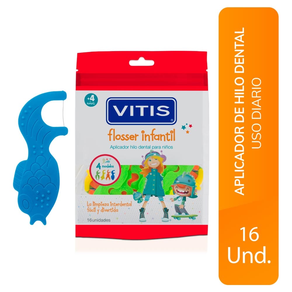 Vitis Hilo Dental "Flosse Infantil" x 16 unidades.