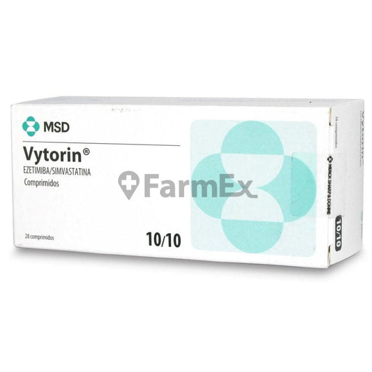 Vytorin 10 / 10 mg x 28 comprimidos Farmex-BanMedica-Persistente 