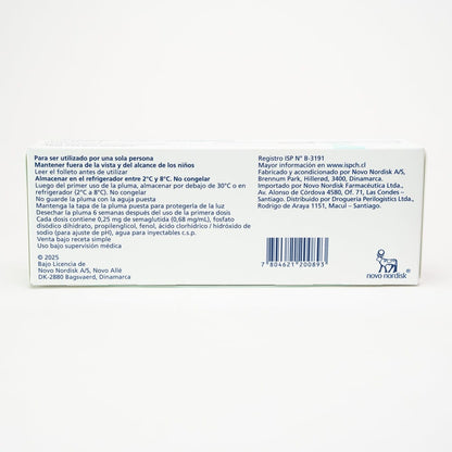 WEGOVY (SEMAGLUTIDA) 0,25 mg/dosis NOVO NORDISK 