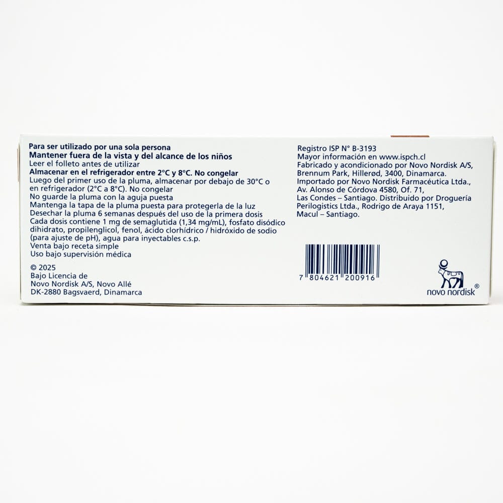 WEGOVY (SEMAGLUTIDA) 1 mg/dosis NOVO NORDISK 