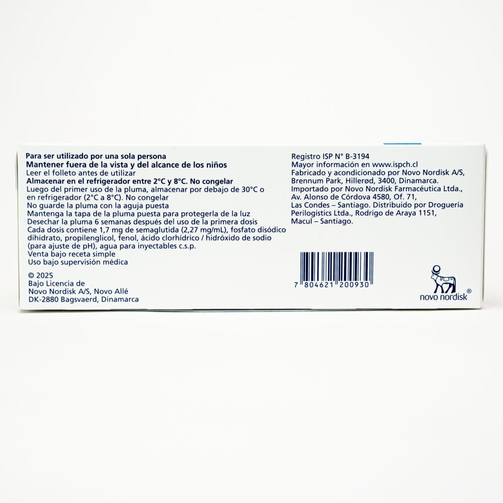 WEGOVY (SEMAGLUTIDA) 1,7 mg/dosis NOVO NORDISK 