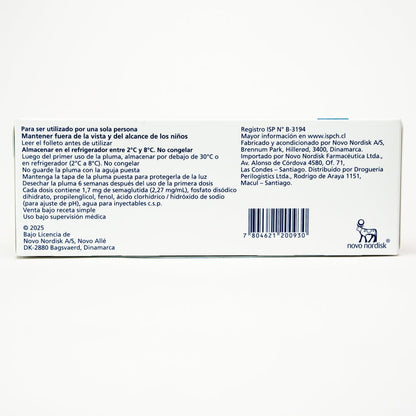 WEGOVY (SEMAGLUTIDA) 1,7 mg/dosis NOVO NORDISK 