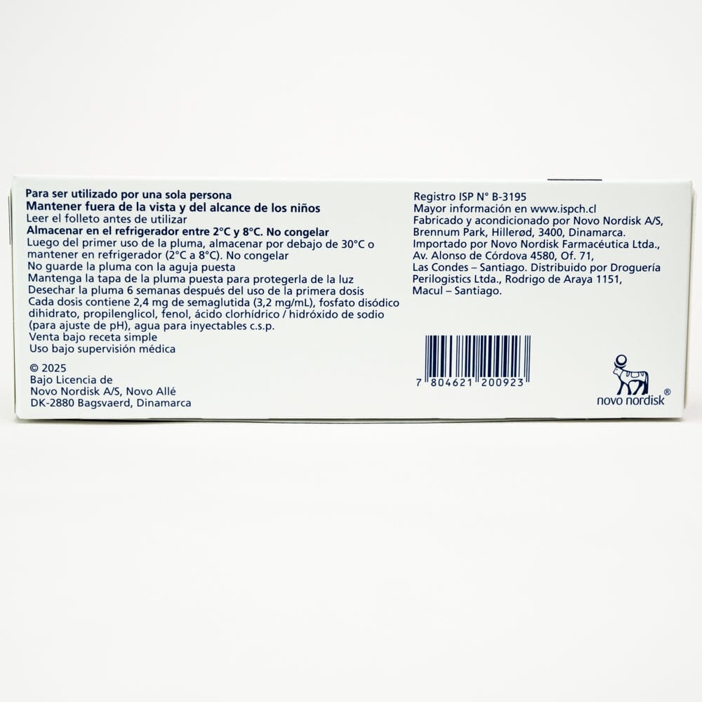 WEGOVY (SEMAGLUTIDA) 2,4 mg/dosis NOVO NORDISK 