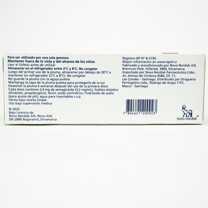 WEGOVY (SEMAGLUTIDA) 2,4 mg/dosis NOVO NORDISK 