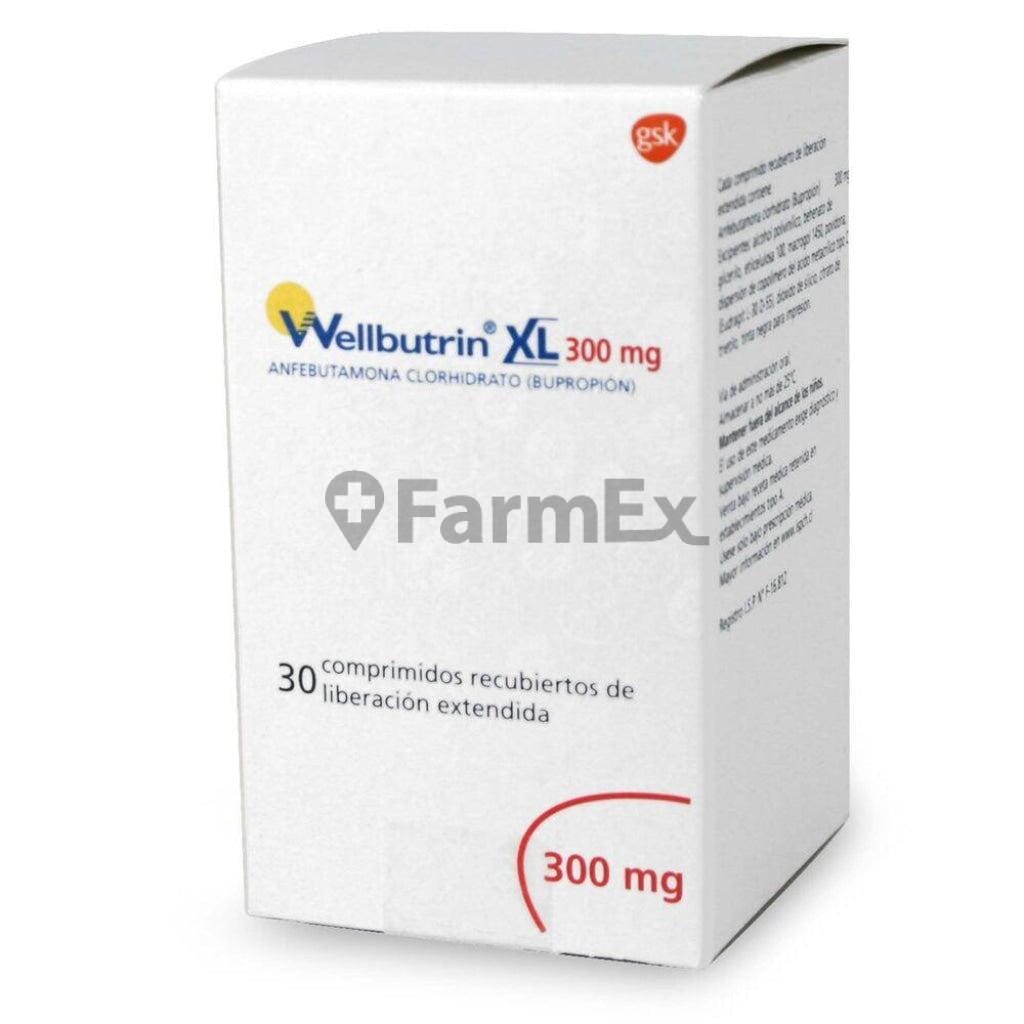 Wellbutrin XL 300 mg x 30 comprimidos Farmex-VidaTres-Persistente 