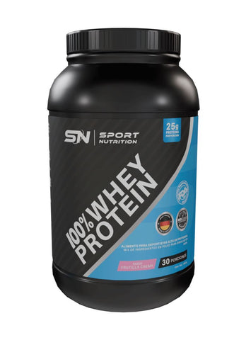 Whey Protein polvo 30 porciones 1080 g sabor frutilla crema