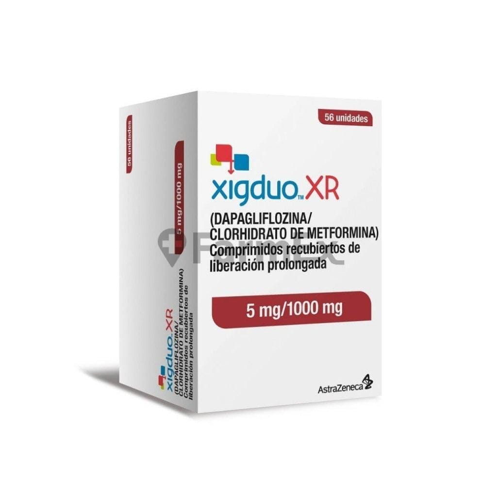 Xigduo XR 5 mg / 1000 mg x 56 comprimidos Farmex-Fonasa-Persistente 