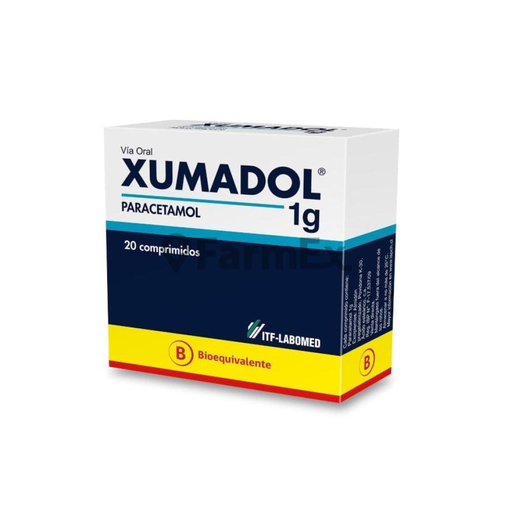 Xumadol 1 g x 20 comprimidos Farmex-Fonasa-Persistente 