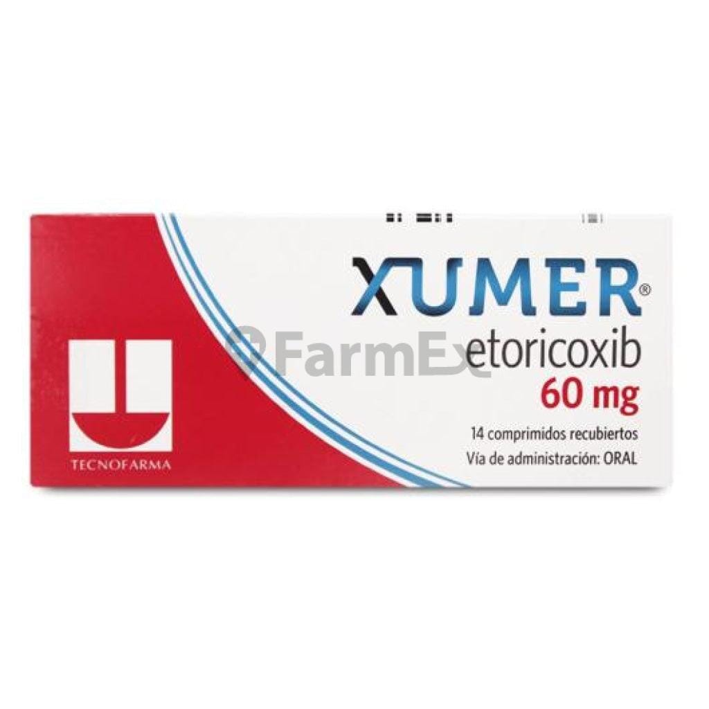 Xumer 60 mg x 14 comprimidos Farmex-Fonasa-Persistente 