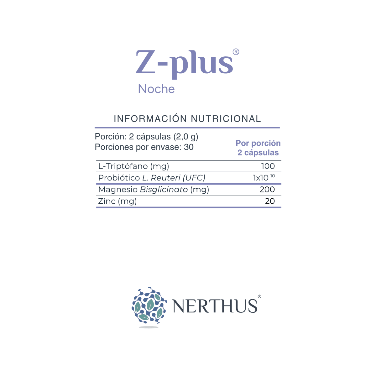 Z-PLUS frasco 60 Cápsulas Nerthus 