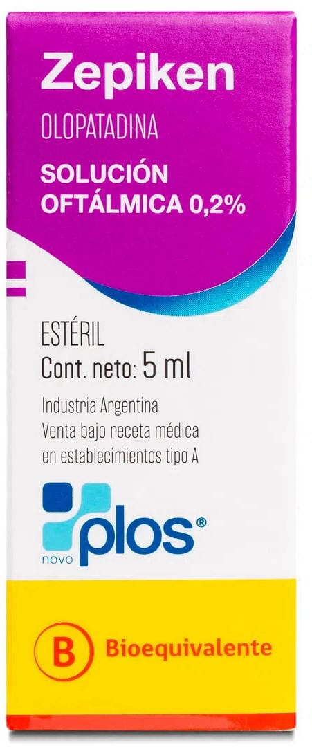 Zepiken 0.2% solución oftálmica x 5 mL.