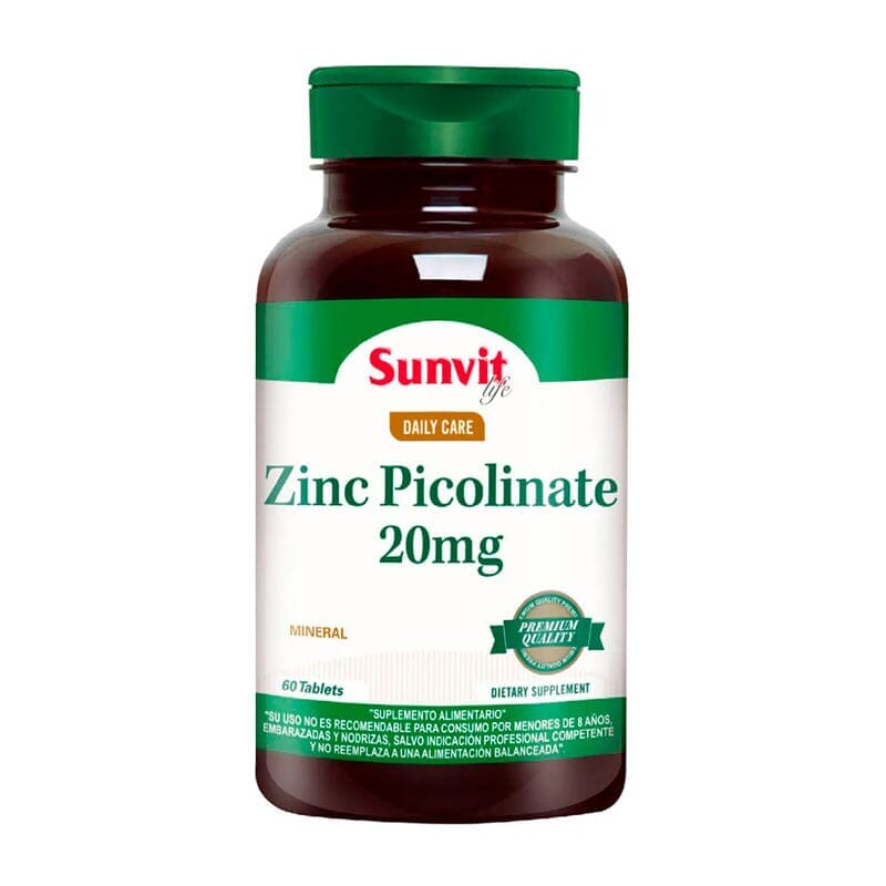 Zinc picolinate 20 mg x 60 tabletas. Farmex-Fonasa 