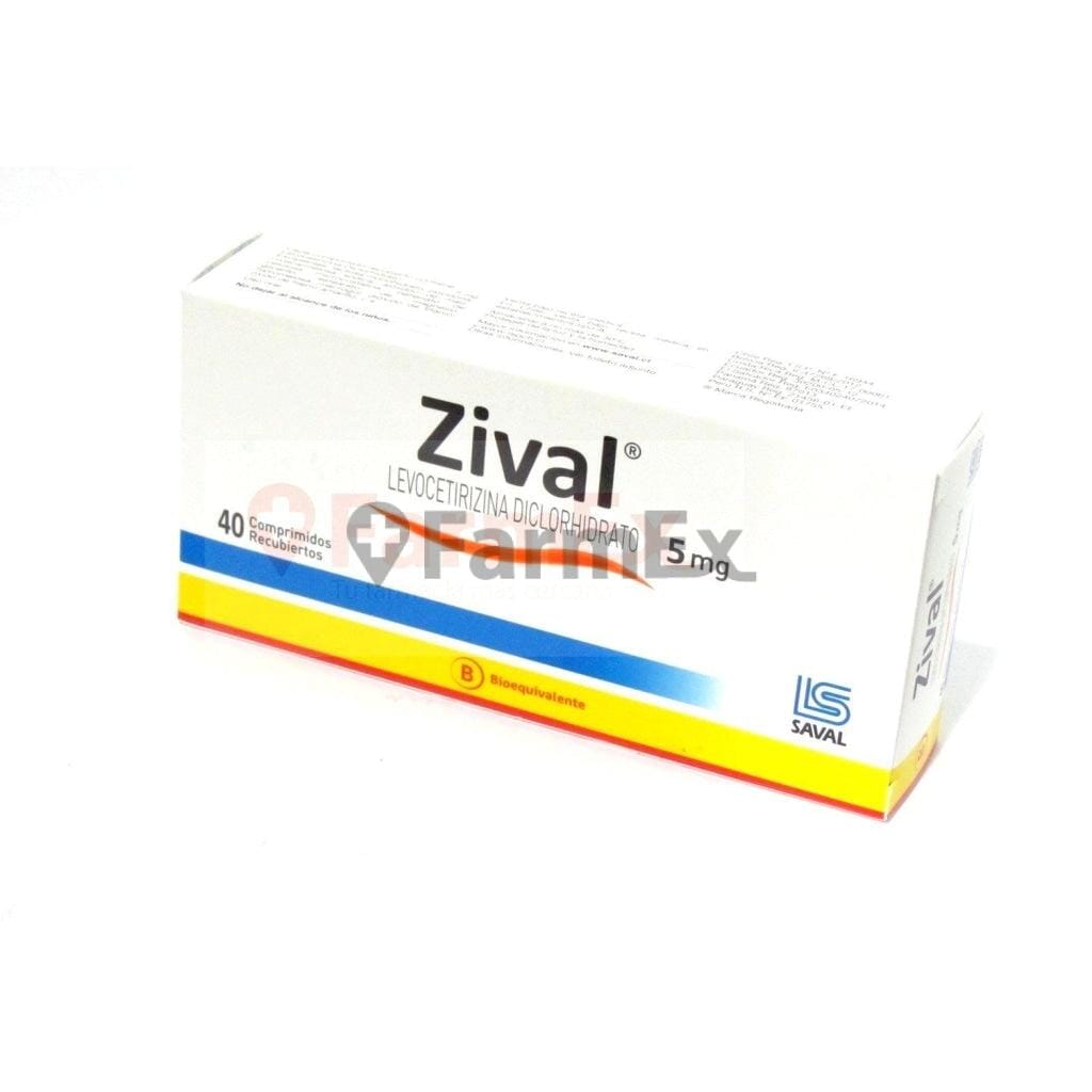 Zival 5 mg x 40 comprimidos Farmex-Fonasa-Persistente 