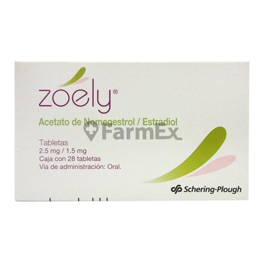 Zoely 2,5 / 1,5 mg x 28 comprimidos susc-1 de 6 meses Farmex-Suscripciones-Persistente 
