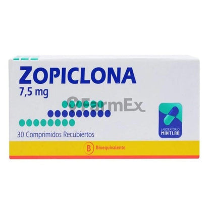 Zopiclona 7,5 mg x 30 comprimidos Farmex-Pluxee-Persistente 