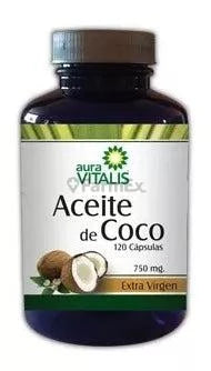 Aceite de coco 750 mg x 60 cápsulas Aura Vitalis 