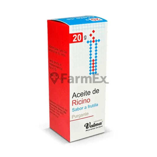 Aceite de Ricino Purgante "Sabor Frutilla" x 20 g VALMA 