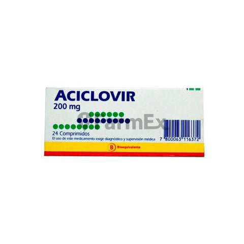 Aciclovir 200 mg x 24 comprimidos