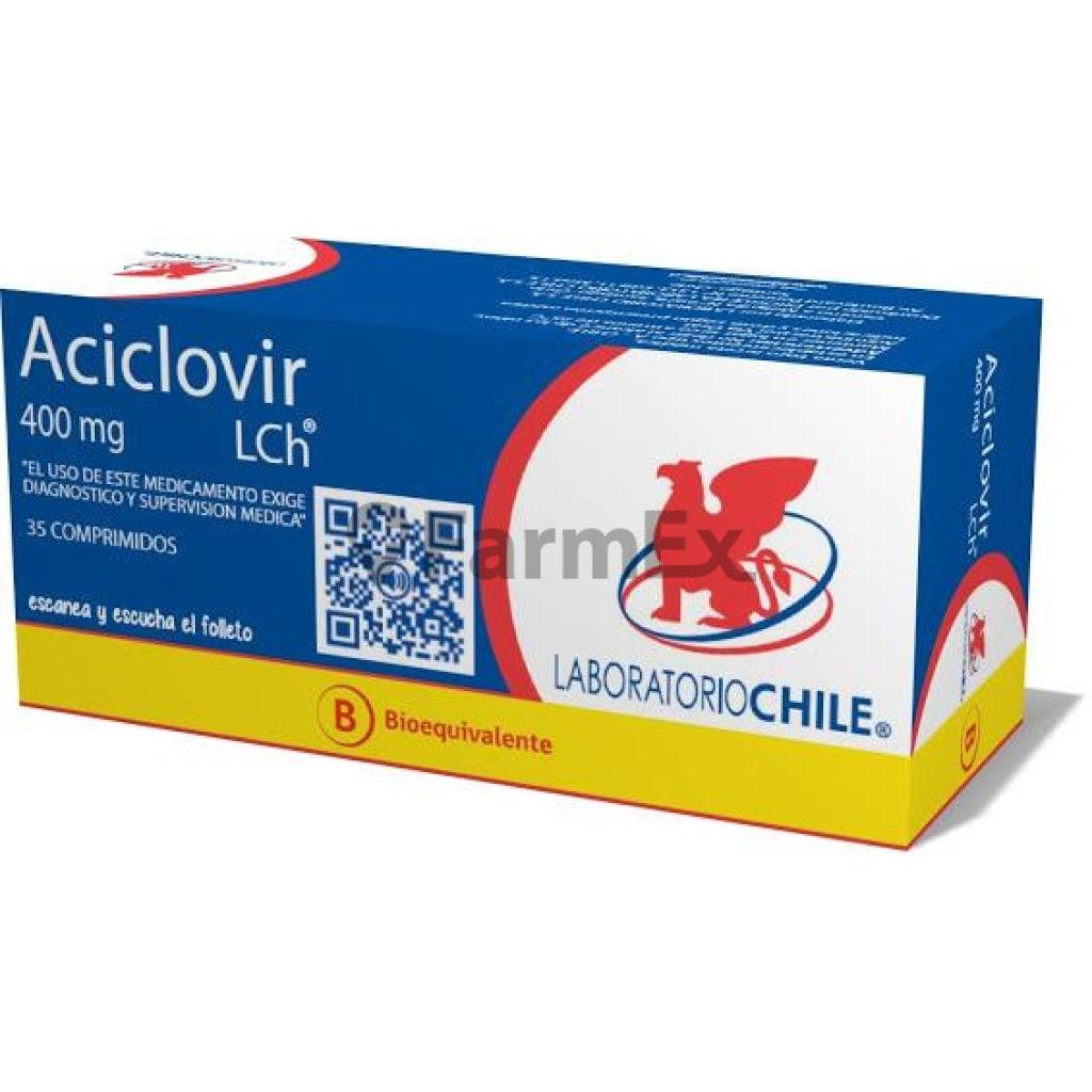Aciclovir 400 mg. x 35 Comprimidos ( BE ) LAB. CHILE 