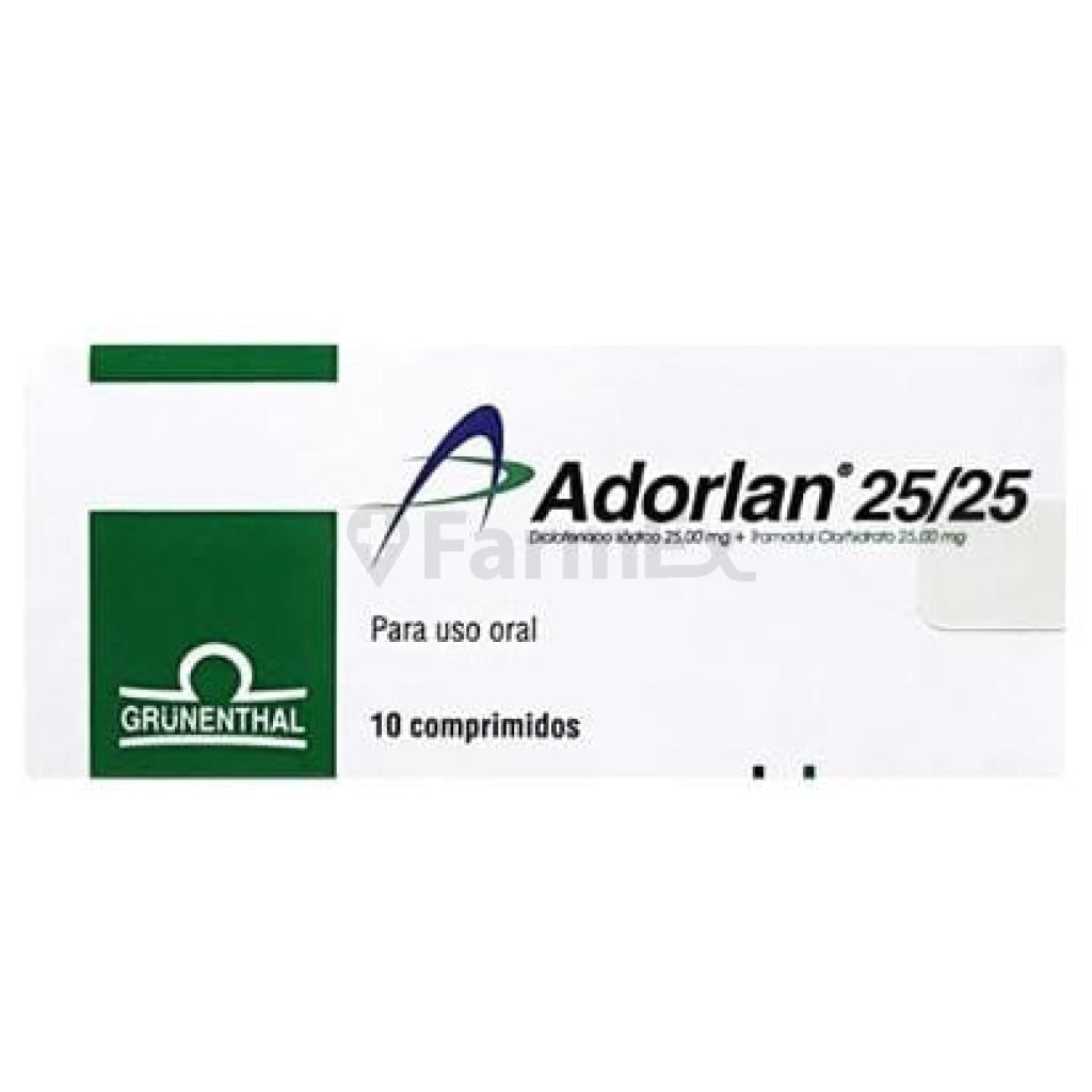 Adorlan 25/25 x 10 comprimidos GRUNENTHAL 