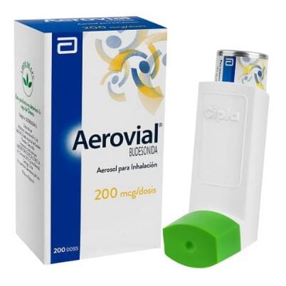 Aerovial budesonida 200 mcg x 200 dosis "Ley Cenabast" ABBOTT 
