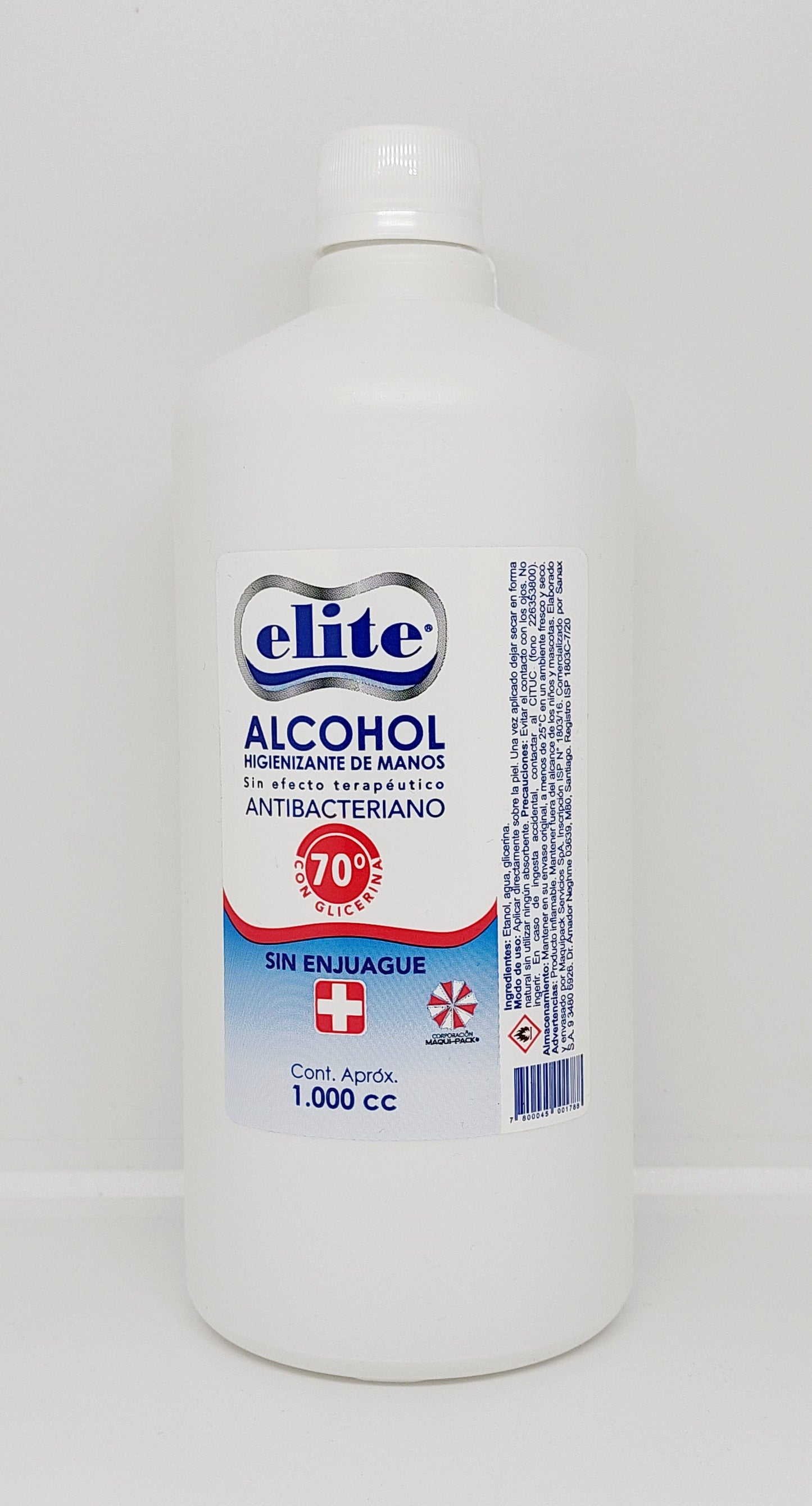 Alcohol 70% Desnaturalizado x 1000 mL Elite 