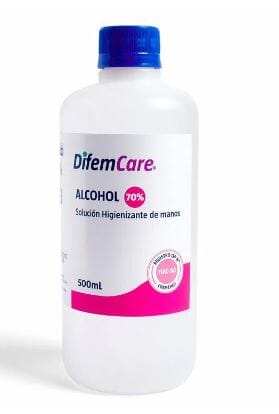 Alcohol 70 % Solución higienizante de manos DifemCare 