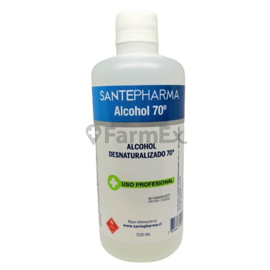 Alcohol Desnaturalizado 70° x 500 mL Santepharma 