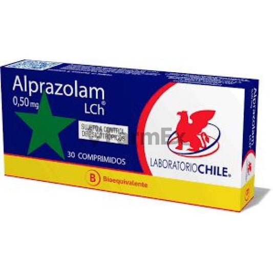 Alprazolam 0.5mg x 30 Comprimidos (Lab Chile) LABORATORIO CHILE 