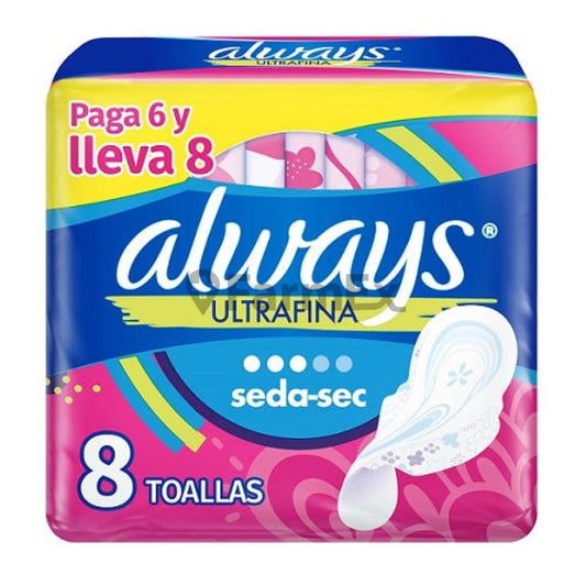 Always "Ultrafina flujo moderado" x 8 toallas p&g 