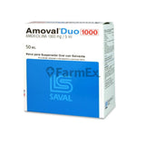 Amoval Duo Amoxicilina 1000 mg / 5 mL Suspensión Oral x 50 mL