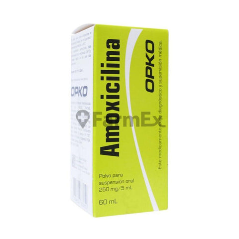 Amoxicilina suspensión 250 mg / 5 mL x 60 mL