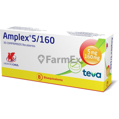 Amplex 5 mg / 160 mg x 30 comprimidos "Ley Cenabast" LAB. CHILE 