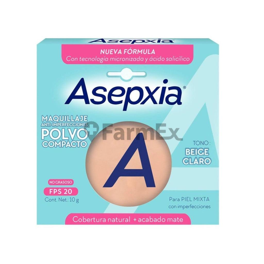 Asepxia Polvo-Compacto "Beige Claro" Anti-Imperfecciones x 10 g Genomma 