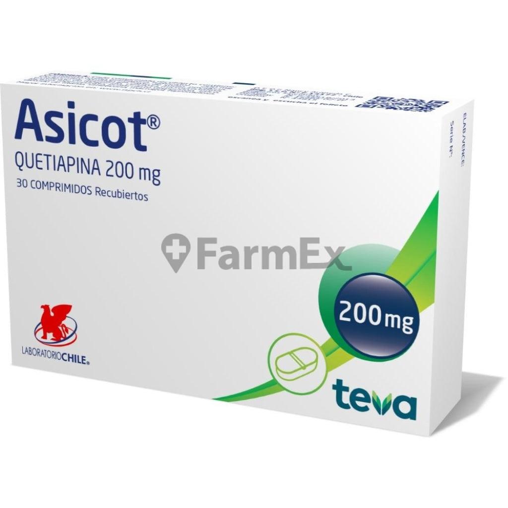 Asicot® 200 mg. x 30 Comprimidos Recubiertos LABORATORIO CHILE 