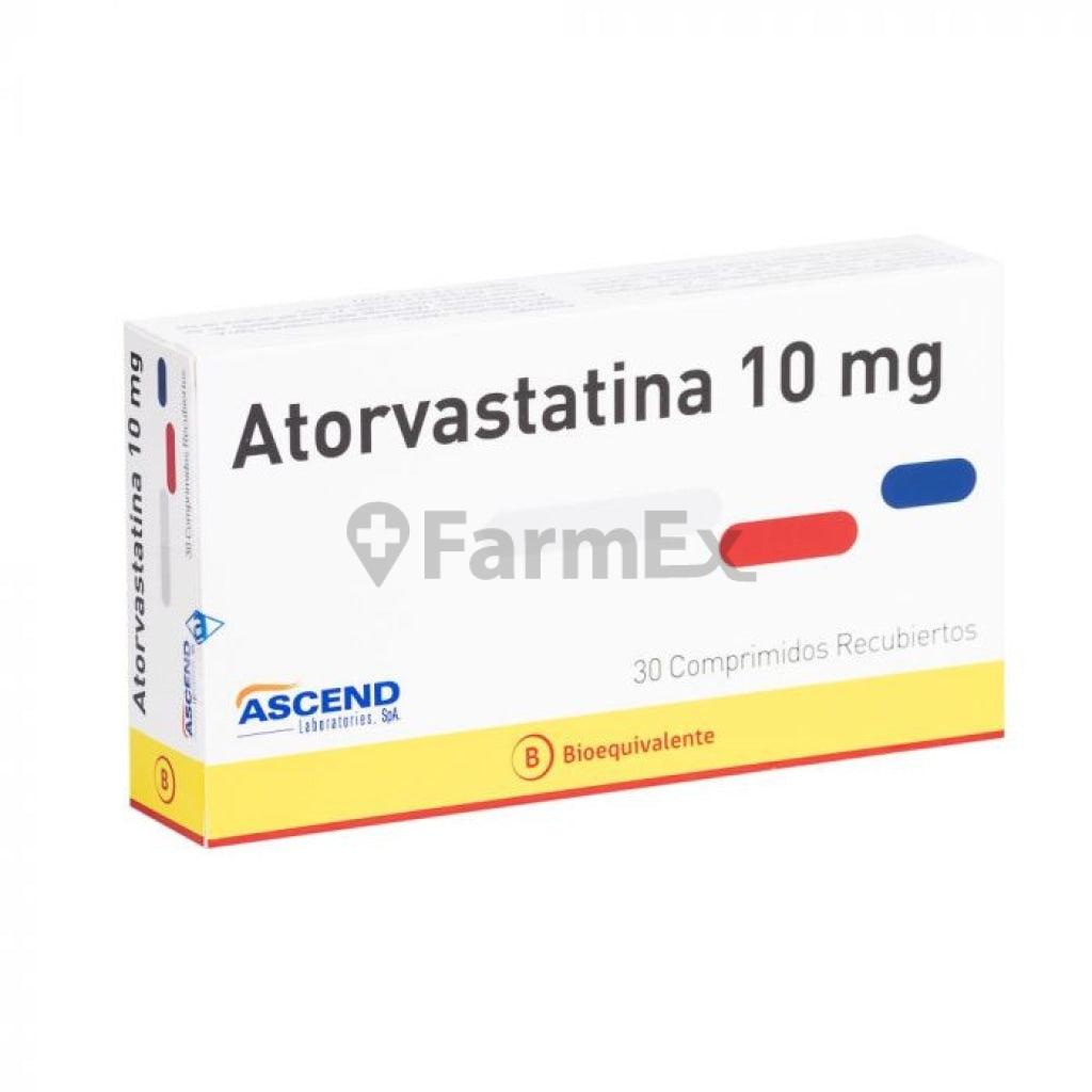 Atorvastatina 10 mg x 30 comprimidos ASCEND 