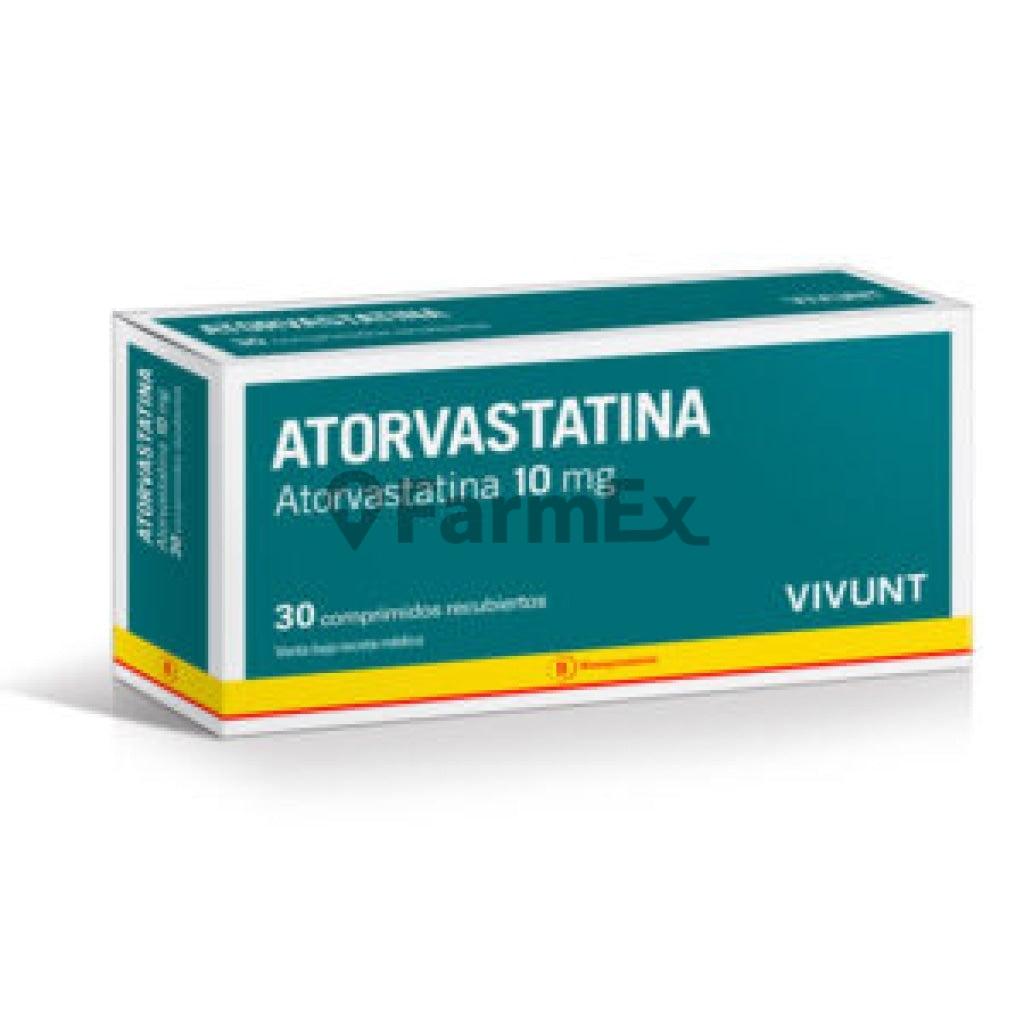 Atorvastatina 10 mg x 30 comprimidos Vivunt 